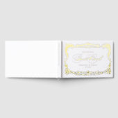Gold Vintage Frame Classic Script wedding Gastenboek (Volledig)