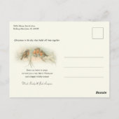  Gold Vintage-kerstversie, Robin & Holly Briefkaart (Achterkant)