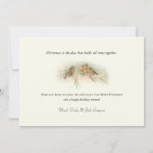  Gold Vintage-kerstversie, Robin & Holly Feestdagenkaart (Achterkant)