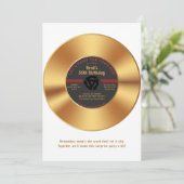 Gold Vinyl 45 Record Verrassingsverjaardag Kaart (Staand voorkant)