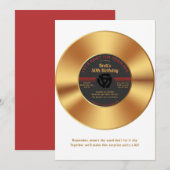  Gold Vinyl 45 Record Verrassingsverjaardag Kaart (Voorkant / Achterkant)