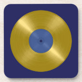 Gold Vinyl Record Album Bier Onderzetter (Voorkant)
