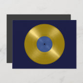 Gold Vinyl Record Album Briefkaart (Voorkant / Achterkant)