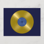 Gold Vinyl Record Album Briefkaart (Voorkant)