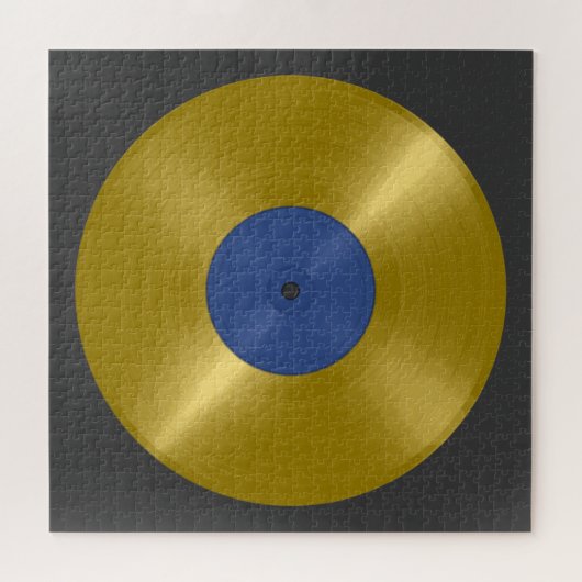 Gold Vinyl Record Album Legpuzzel (Horizontaal)