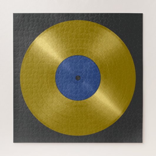 Gold Vinyl Record Album Legpuzzel (Verticaal)