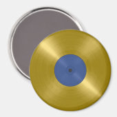 Gold Vinyl Record Album Magneet (Voorkant / Achterkant)
