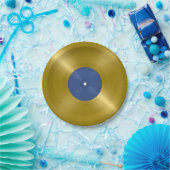 Gold Vinyl Record Album Papieren Bordje (Feest)