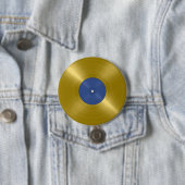 Gold Vinyl Record Album Ronde Button 7,6 Cm (In situ)