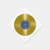 Gold Vinyl Record Album Servet (Hoek)