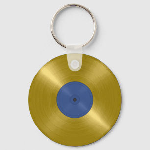 Gold Vinyl Record Album Sleutelhanger