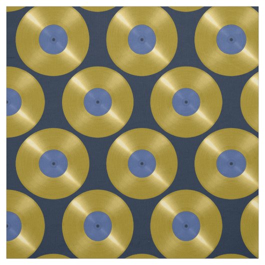 Gold Vinyl Record Album Stof (Swatch)