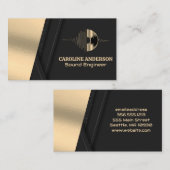 Gold Vinyl Record | Geluidsaudio-Logo Visitekaartje (Voorkant / Achterkant)