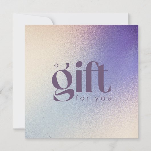 Gold Violet Glitter Elegant Gift Certificate (Voorkant)