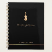 Gold Violin Elegant Music 2026 Jaarlijkse Planner (Voorkant)
