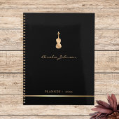 Gold Violin Elegant Music 2026 Jaarlijkse Planner