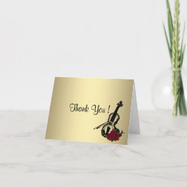 Gold Violin Hartelijk dank! Binnenin! Bedankkaart