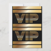 GOLD VIP TICKET PASS Blank Verjaardag uitnodiging (Achterkant)