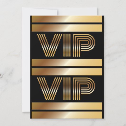 GOLD VIP TICKET PASS Blank Verjaardag uitnodiging (Achterkant)
