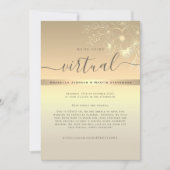 Gold Virtual Wedding Uitnodiging (Voorkant)