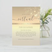 Gold Virtual Wedding Uitnodiging (Staand voorkant)