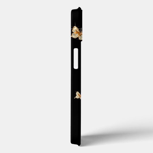 Gold vlinder Hoesje-Mate iPhone Case (Achterkant / Rechts)