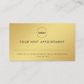 Gold Voeg Aangepaste Logo Business Afspraak Card t Afsprakenkaartje (Voorkant)