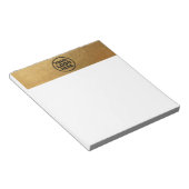Gold Voeg Logo toe Notitieblok (Schuin)