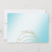 Gold Volleybal Flat Kaart Dank u (Achterkant)