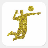 Gold Volleyball Sticker (Voorkant)