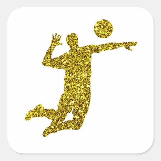Gold Volleyball Sticker (Voorkant)
