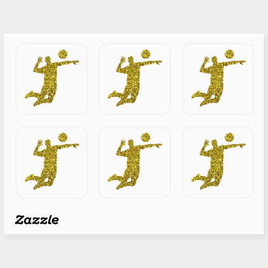 Gold Volleyball Sticker (Vel)