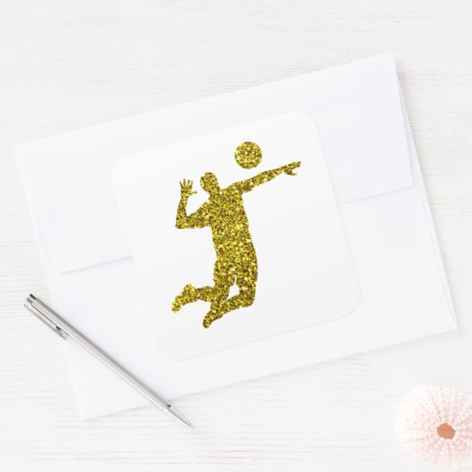 Gold Volleyball Sticker (Envelop)