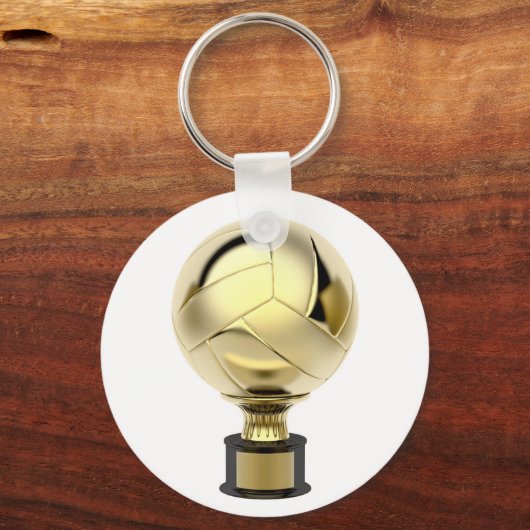 Gold volleyball trofee sleutelhanger (Voorkant)