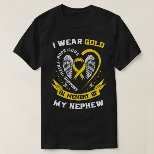 Gold voor bewustmakingsartikelen over kinderkanker t-shirt (Design voorkant)