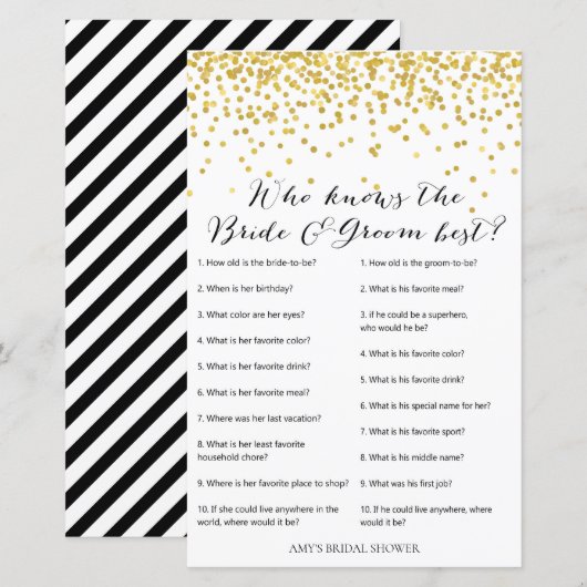 Gold Vrijgezellenfeest Game - die bruid en bruid k (Voorkant / Achterkant)