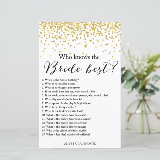 Gold Vrijgezellenfeest Game - die het beste op de  (Staand voorkant)