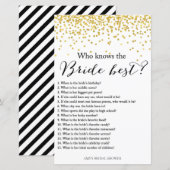 Gold Vrijgezellenfeest Game - die het beste op de  (Voorkant / Achterkant)