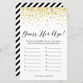 Gold Vrijgezellenfeest Game - Hoe oud was Bride (Voorkant / Achterkant)