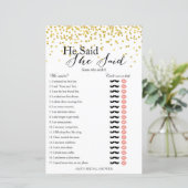 Gold Vrijgezellenfeest Game zei dat ze zei: (Staand voorkant)