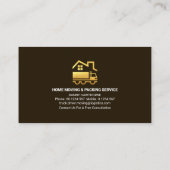 Gold Waiter's Serving Bord City Silhouette Mover Visitekaartje (Achterkant)