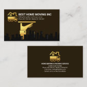 Gold Waiter's Serving Bord City Silhouette Mover Visitekaartje (Voorkant / Achterkant)