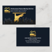 Gold Waiter's Serving Bord City Silhouette Mover Visitekaartje (Voorkant / Achterkant)