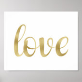 Gold wall art, liefde, folie font poster (Voorkant)