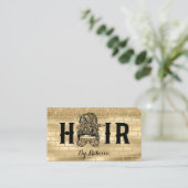 Gold Wall Hair Stylist Appointkaart Bun Afsprakenkaartje (Staand voorkant)