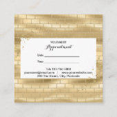 Gold Wall Hair Stylist Appointkaart Bun Afsprakenkaartje (Achterkant)