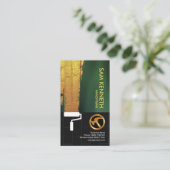 Gold Wall verf Simple Black Brick-handyman Visitekaartje (Staand voorkant)