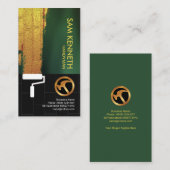 Gold Wall verf Simple Black Brick-handyman Visitekaartje (Voorkant / Achterkant)