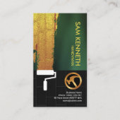 Gold Wall verf Simple Black Brick-handyman Visitekaartje (Voorkant)