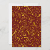 Gold Warm Wishes Winter Leaves Kaart (Achterkant)